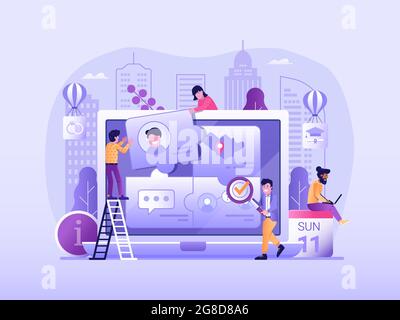 Customer Persona and User Behavior Concept Stock Vector