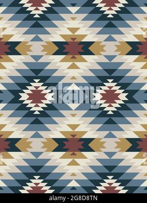 Native American Indian Ornament. Tribal seamless colorful geometric pattern. Ethnic vector texture Stock Vector