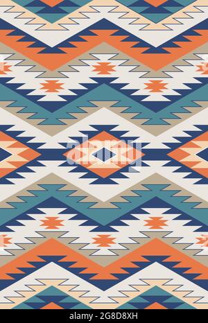 Native American Indian Ornament. Tribal seamless colorful geometric pattern. Ethnic vector texture Stock Vector