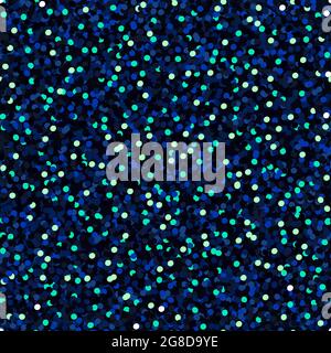 Night blue glitter seamless pattern, Shiny party background with navy shimmer texture. Holiday vector abstract background Stock Vector