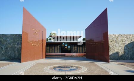 Riverside, California USA - June 16, 2021: United States of America Medal of Honor Memorial Stock Photo