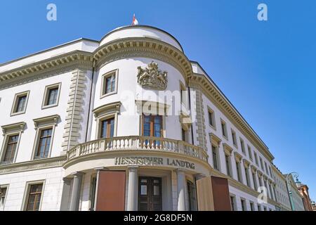 Building of 'Hessischer Landtag, the Parliament of the State of Hesse in Wiesbaden city in Germany Stock Photo