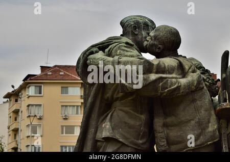 SOFIA, BULGARIA - Aug 08, 2015: A part of the Monument to the Soviet Army, in the city of Sofia, Bulgaria. Built to commemorate the liberation of Bulg Stock Photo