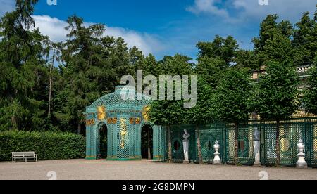 Western Lattice Pavilion At Sanssouci Palace In Potsdam Stock Photo