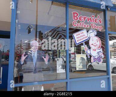 Los Angeles, California, USA 15th July 2021 A general view of atmosphere of Bernie's Coffee Shop during the coronavirus Covid-19 pandemic on July 16, 2021 in Los Angeles, California, USA. Photo by Barry King/Alamy Stock Photo Stock Photo