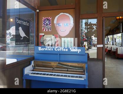 Los Angeles, California, USA 15th July 2021 A general view of atmosphere of Bernie's Coffee Shop during the coronavirus Covid-19 pandemic on July 16, 2021 in Los Angeles, California, USA. Photo by Barry King/Alamy Stock Photo Stock Photo