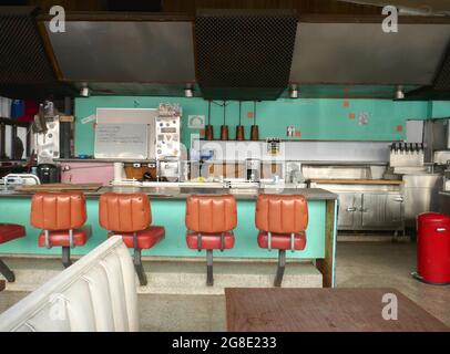 Los Angeles, California, USA 15th July 2021 A general view of atmosphere of Bernie's Coffee Shop during the coronavirus Covid-19 pandemic on July 16, 2021 in Los Angeles, California, USA. Photo by Barry King/Alamy Stock Photo Stock Photo