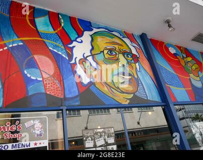 Los Angeles, California, USA 15th July 2021 A general view of atmosphere of Bernie's Coffee Shop during the coronavirus Covid-19 pandemic on July 16, 2021 in Los Angeles, California, USA. Photo by Barry King/Alamy Stock Photo Stock Photo