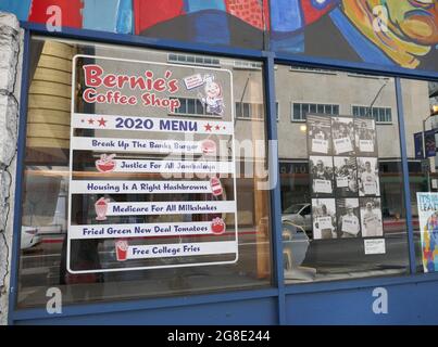 Los Angeles, California, USA 15th July 2021 A general view of atmosphere of Bernie's Coffee Shop during the coronavirus Covid-19 pandemic on July 16, 2021 in Los Angeles, California, USA. Photo by Barry King/Alamy Stock Photo Stock Photo