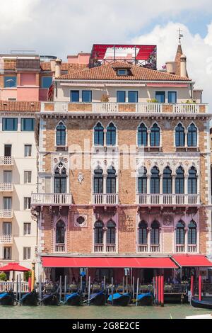 Venice, Italy - June 15, 2016 Hotel Bauer Palazzo on the Grand Canal, Venice, Italy Stock Photo