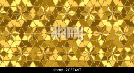 Abstract gold geometric seamless pattern design modern. Polygonal shape luxury background with golden lines for,decorative, wallpaper,clothing Stock Vector