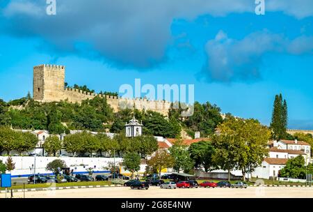 Castle of Obidos, a medieval fortified town in Portugal Stock Photo