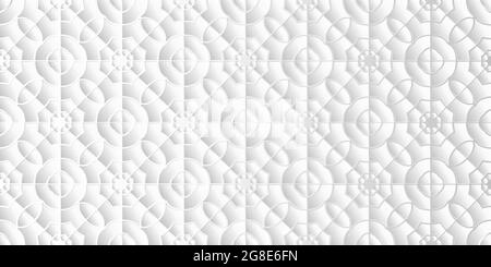 Abstract geometric pattern floral white background design modern luxury for upholstery, carpet,wallpaper,clothing,wrapping,batik,fabric Stock Vector