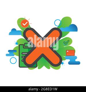 delete illustration. Flat vector icon. can use for, icon design element,ui, web, app. Stock Photo
