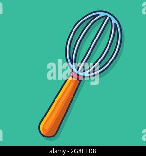hand manual mixer isolated vector illustration in flat style Stock Vector