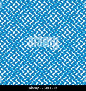 Vector of a stereo strip of different  blue colors. Geometric stripes similar to waves. Abstract  glowing crossing lines pattern Stock Vector