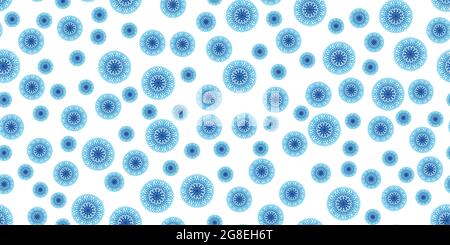 Winter seamless pattern with colorful gradient snowflakes on white background. Vector illustration for fabric, textile wallpaper, posters, gift Stock Vector