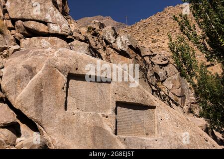 Ganj Nameh(Ganiname), Achaemenid cuneiform inscriptions, suburb of Hamedan(Hamadan), Hamadan Province, Iran, Persia, Western Asia, Asia Stock Photo