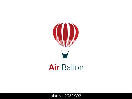air balloon logo design template Stock Vector