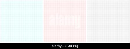 Graph paper in blue green, red, grey checkered background. Squared paper sheet. Printable grid paper with color lines for school, technical engineerin Stock Vector