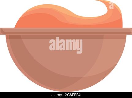 Hair colouring cream icon cartoon vector. Color bowl. Colour shampoo Stock Vector
