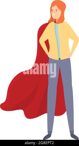 Super mom icon cartoon vector. Home multitask. Mom housework Stock Vector