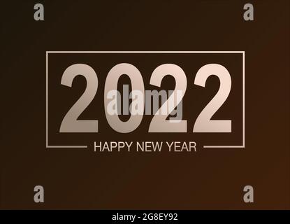 Happy New Year 2022 text design. Background illustration. 