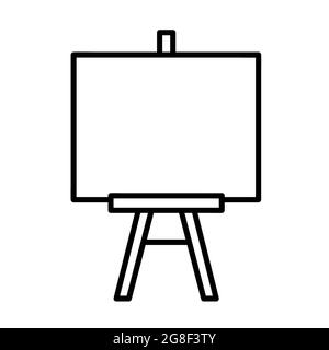Blank, canvas, cartoon, easel, object, stand, white icon - Download on  Iconfinder