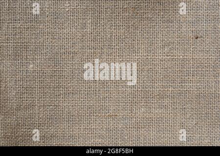 a coarse sackcloth made of hemp texture background Stock Photo