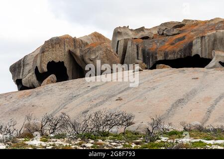 Remarkable Rocks on Kangaroo Island South Australia on May 10th 2021 Stock Photo