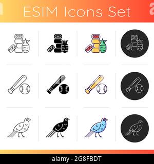 Taiwan national icons set. Stock Vector