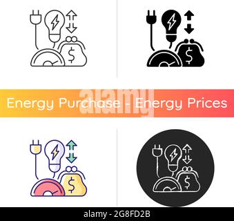 Energy efficiency program icon Stock Vector