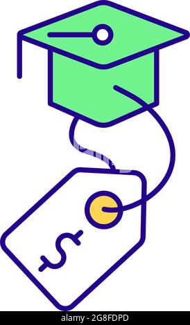 Paid and unpaid internship concept line icons with text Stock Vector ...