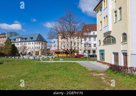 SONNEBERG, GERMANY - CIRCA APRIL, 2021: The townscape of Sonneberg, Thuringia, Germany. Stock Photo