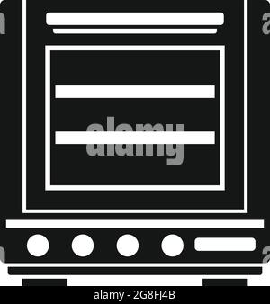 Fire oven icon simple vector. Convection grill stove. Electric kitchen oven Stock Vector