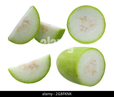 Wax Gourd  isolated on white background Stock Photo