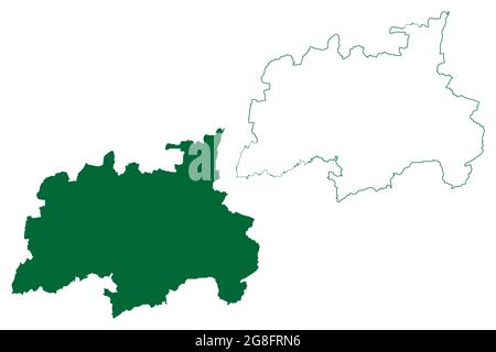 Dindigul district (Tamil Nadu State, Republic of India) map vector ...