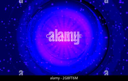 Blue esoteric space poster. Template for mystical poster. Sky Light Flyer Stock Vector