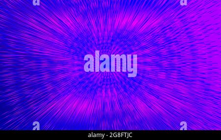 Purple space background. Speed concentric pattern with rays. Sport Banner Template Stock Vector