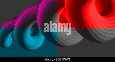 Abstract futuristic background with wave. Fluid geometric pattern. Stock Vector