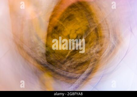 Abstract white orange brown curved background. Temporary portal to other worlds. Photo effect. Stock Photo