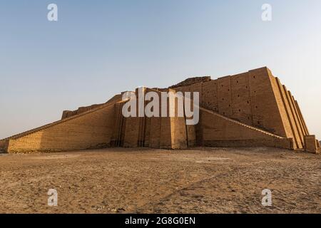 Ziggurat, ancient city of Ur, The Ahwar of Southern Iraq, UNESCO World Heritage Site, Iraq, Middle East Stock Photo