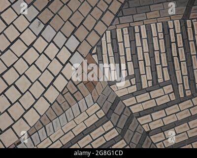 Brown and cream mosaic pattern Stock Photo