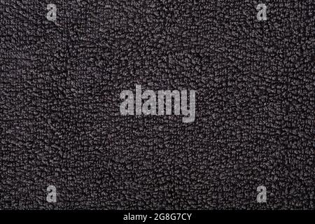 Black towel texture background Stock Photo