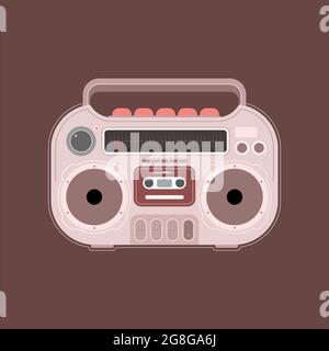 Old cassette recorder Stock Vector Image & Art - Alamy