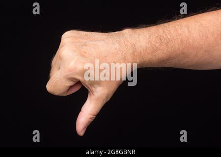 Signs and signals made with the fingers of the hand of an adult