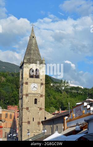 Saint Vincent, Aosta Valley, Italy- 07/10/2021- The church of San Vincenzo. Stock Photo