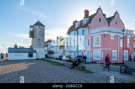 Aldeburgh, UK - 25th October 2020: A view of Aldeburgh sea side town, Suffolk UK Stock Photo