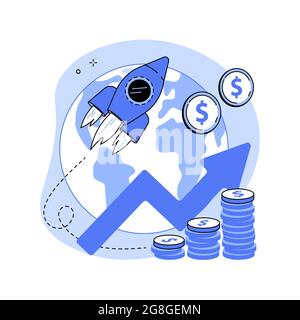 Economic development abstract concept vector illustration. Stock Vector