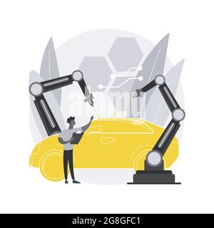 Laser technologies abstract concept vector illustration. Stock Vector